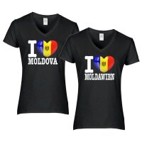 Damen T-Shirt - I LOVE MOLDAWIEN