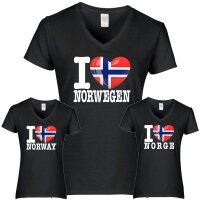 Damen T-Shirt - I LOVE NORWEGEN