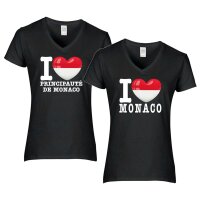 Damen T-Shirt - I LOVE MONACO