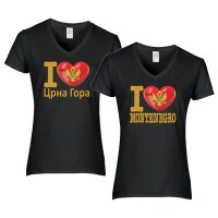 Damen T-Shirt - I LOVE MONTENEGRO