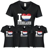 Damen T-Shirt - I LOVE NIEDERLANDE