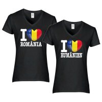 Damen T-Shirt - I LOVE RUMÄNIEN