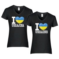 Damen T-Shirt - I LOVE UKRAINE