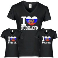 Damen T-Shirt - I LOVE RUSSLAND ADLER