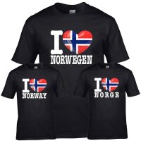 Kinder T-Shirt - I LOVE NORWEGEN