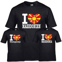 Kinder T-Shirt - I LOVE MAZEDONIEN