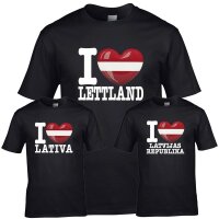 Kinder T-Shirt - I LOVE LETTLAND