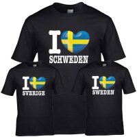 Kinder T-Shirt - I LOVE SCHWEDEN