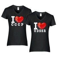 Damen T-Shirt - I LOVE UDSSR