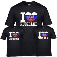 Herren T-Shirt - I LOVE RUSSLAND ADLER