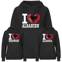 Damen Hoodie - I LOVE ALBANIEN