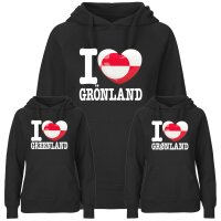 Damen Hoodie - I LOVE GRÖNLAND