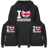 Damen Hoodie - I LOVE GROßBRITANNIEN