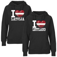 Damen Hoodie - I LOVE LETTLAND
