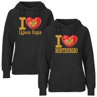 Damen Hoodie - I LOVE MONTENEGRO