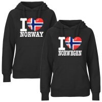 Damen Hoodie - I LOVE NORWEGEN