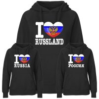 Damen Hoodie - I LOVE RUSSLAND ADLER