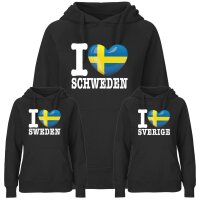 Damen Hoodie - I LOVE SCHWEDEN