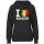 FanShirts4u Damen Hoodie - I LOVE BELGIEN M