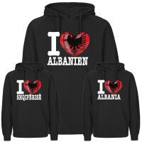 Herren Hoodie - I LOVE ALBANIEN