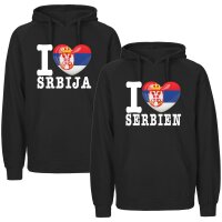 Herren Hoodie - I LOVE SERBIEN