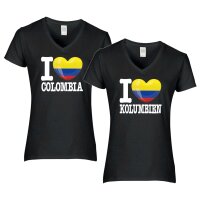 Damen T-Shirt - I LOVE KOLUMBIEN