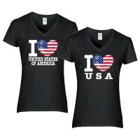 Damen T-Shirt - I LOVE USA