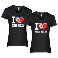 Damen T-Shirt - I LOVE NORD KOREA
