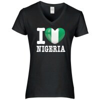 Damen T-Shirt - I LOVE NIGERIA
