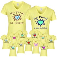 T-Shirt - MEI DIRNDL...- Edelweiß / gelb