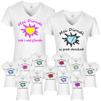 T-Shirt - MEI DIRNDL...- Edelweiß / weiß