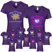 T-Shirt - MEI DIRNDL...- Edelweiß / lila