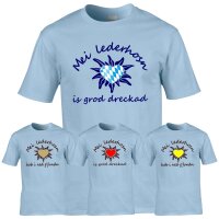 T-Shirt - Mei Lederhosn...- hellblau