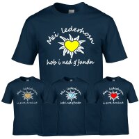 T-Shirt - Mei Lederhosn...- navy