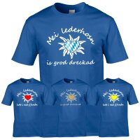 T-Shirt - Mei Lederhosn...- royal