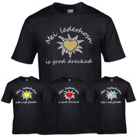 T-Shirt - Mei Lederhosn...- schwarz