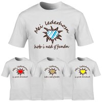 T-Shirt - Mei Lederhosn...- weiß