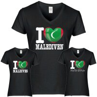Damen T-Shirt - I LOVE MALEDIVEN
