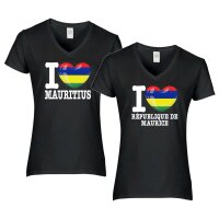 Damen T-Shirt - I LOVE MAURITIUS