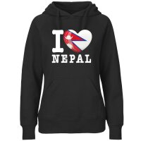 Damen Hoodie - I LOVE NEPAL