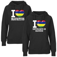 Damen Hoodie - I LOVE MAURITIUS