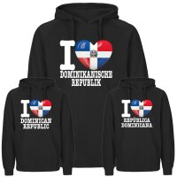 Kinder Hoodie - I LOVE DOMINIKANISCHE REPUBLIK