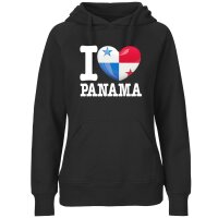 Damen Hoodie - I LOVE PANAMA