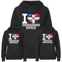 Damen Hoodie - I LOVE DOMINIKANISCHE REPUBLIK