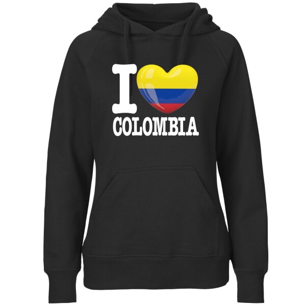 Damen Hoodie - I LOVE COLOMBIA - Gr. XXL