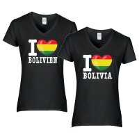 Damen T-Shirt - I LOVE BOLIVIEN