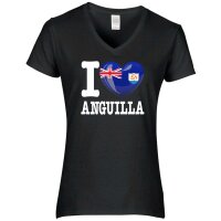 Damen T-Shirt - I LOVE ANGUILLA