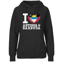 Damen Hoodie - I LOVE ANTIGUA und BARBUDA