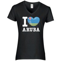Damen T-Shirt - I LOVE ARUBA