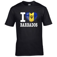 Herren T-Shirt - I LOVE BARBADOS